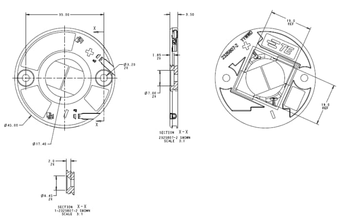 TE Connectivity LUMAWISE Type Z45 LED Holders